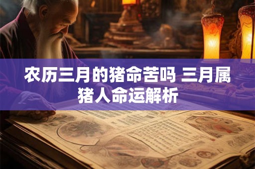 农历三月的猪命苦吗 三月属猪人命运解析