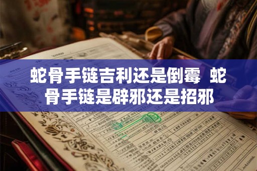 蛇骨手链吉利还是倒霉  蛇骨手链是辟邪还是招邪