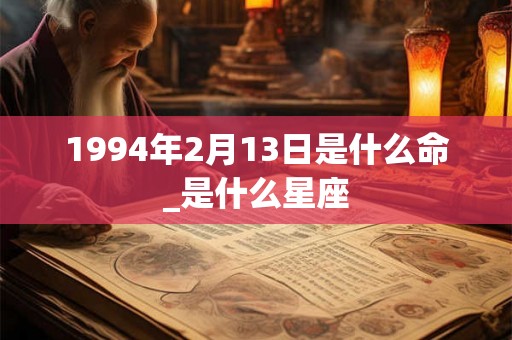 1994年2月13日是什么命_是什么星座