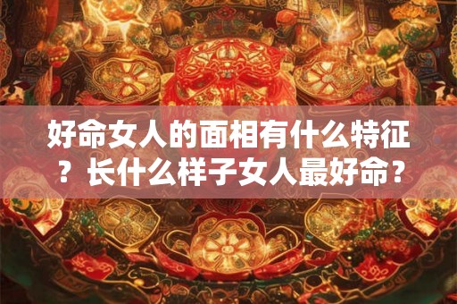 好命女人的面相有什么特征？长什么样子女人最好命？