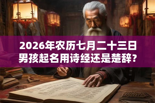 2026年农历七月二十三日男孩起名用诗经还是楚辞？