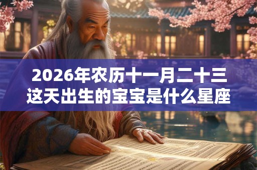 2026年农历十一月二十三这天出生的宝宝是什么星座