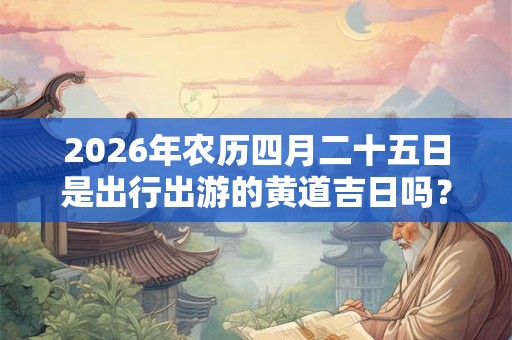 2026年农历四月二十五日是出行出游的黄道吉日吗? 2026年农历四月二十五日是出行出游的黄道吉日吗?