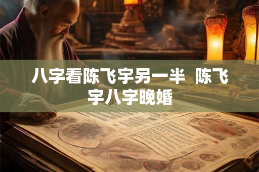 八字看陈飞宇另一半  陈飞宇八字晚婚