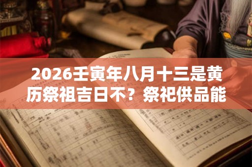 2026壬寅年八月十三是黄历祭祖吉日不？祭祀供品能吃不