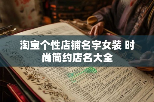 淘宝个性店铺名字女装 时尚简约店名大全 淘宝个性店铺名字女装 时尚简约店名大全