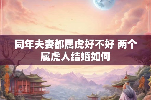 同年夫妻都属虎好不好 两个属虎人结婚如何 同年夫妻都属虎好不好 两个属虎人结婚如何