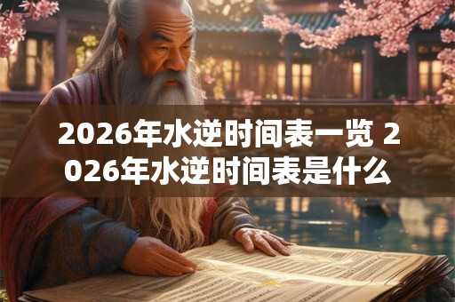 2026年水逆时间表一览 2026年水逆时间表是什么