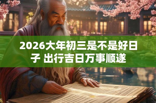 2026大年初三是不是好日子 出行吉日万事顺遂