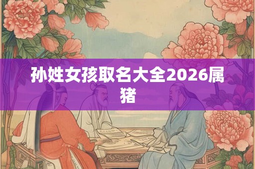 孙姓女孩取名大全2026属猪 孙姓女孩取名大全2026属猪