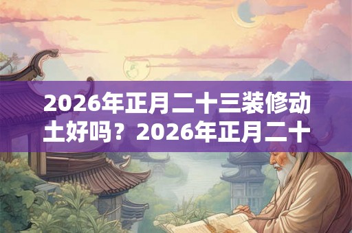 2026年正月二十三装修动土好吗？2026年正月二十三卦象？