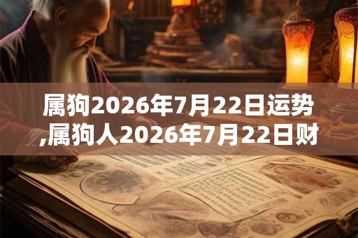 属狗2026年7月22日运势,属狗人2026年7月22日财运,生肖狗2026年7月22日运势 属狗2026年7月22日运势,属狗人2026年7月22日财运,生肖狗2026年7月22日运势