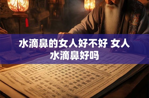 水滴鼻的女人好不好 女人水滴鼻好吗