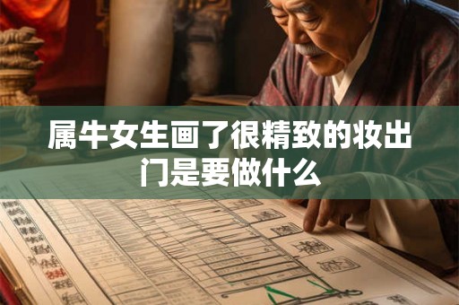 属牛女生画了很精致的妆出门是要做什么 属牛女生画了很精致的妆出门是要做什么