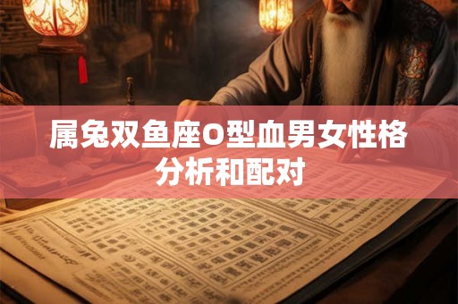 属兔双鱼座O型血男女性格分析和配对