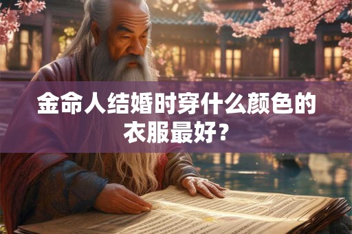 金命人结婚时穿什么颜色的衣服最好？