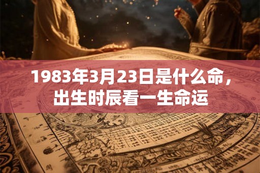 1983年3月23日是什么命，出生时辰看一生命运