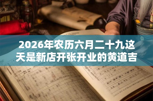 2026年农历六月二十九这天是新店开张开业的黄道吉日吗？