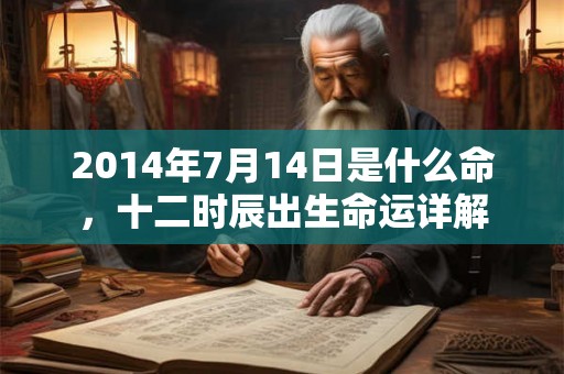 2014年7月14日是什么命，十二时辰出生命运详解