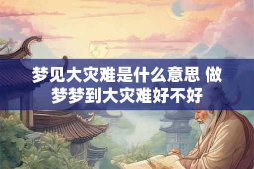 梦见大灾难是什么意思 做梦梦到大灾难好不好