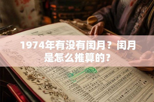 1974年有没有闰月？闰月是怎么推算的？