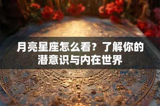 月亮星座怎么看？了解你的潜意识与内在世界