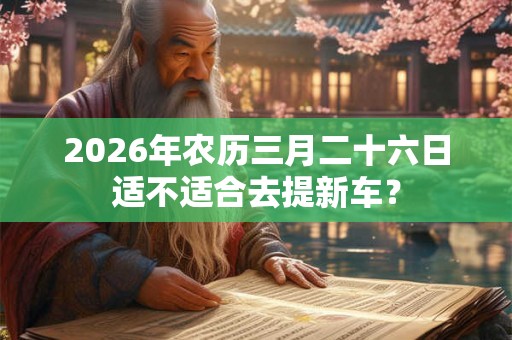 2026年农历三月二十六日适不适合去提新车？