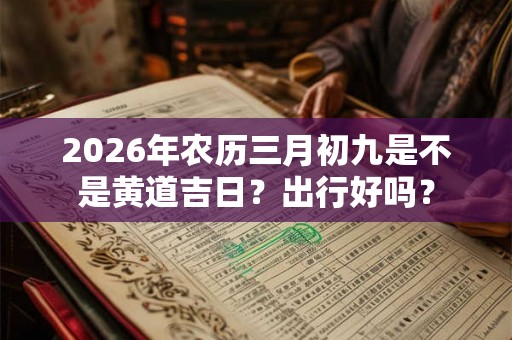 2026年农历三月初九是不是黄道吉日？出行好吗？
