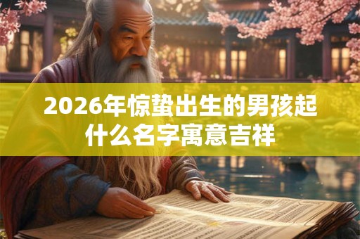 2026年惊蛰出生的男孩起什么名字寓意吉祥