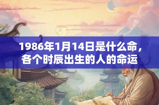 1986年1月14日是什么命，各个时辰出生的人的命运