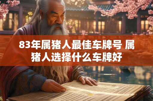 83年属猪人最佳车牌号 属猪人选择什么车牌好 83年属猪人最佳车牌号 属猪人选择什么车牌好