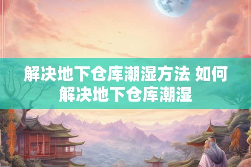 解决地下仓库潮湿方法 如何解决地下仓库潮湿 解决地下仓库潮湿方法 如何解决地下仓库潮湿