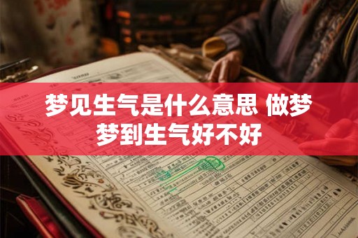 梦见生气是什么意思 做梦梦到生气好不好