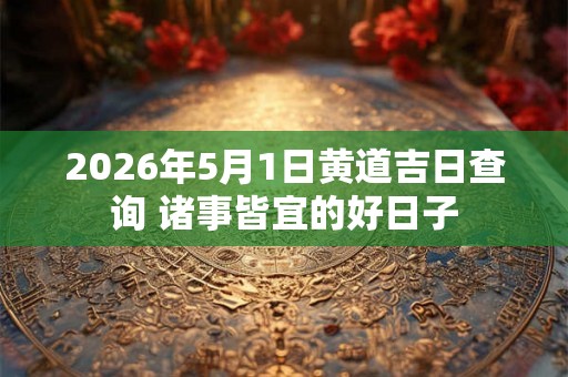 2026年5月1日黄道吉日查询 诸事皆宜的好日子 2026年5月1日黄道吉日查询 诸事皆宜的好日子
