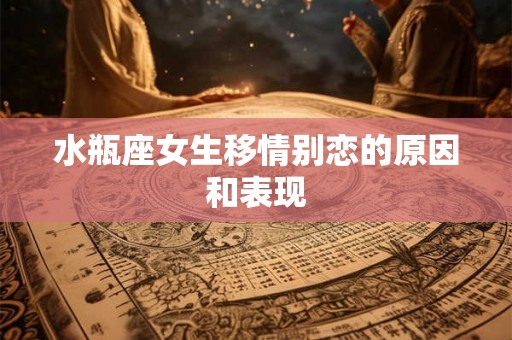 水瓶座女生移情别恋的原因和表现