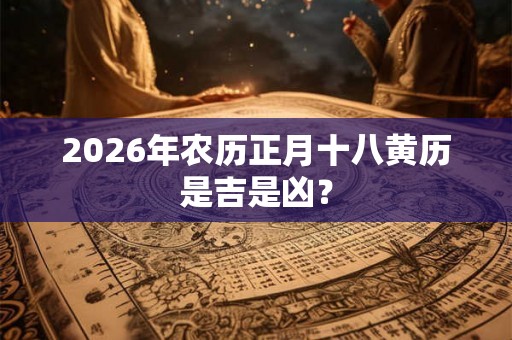 2026年农历正月十八黄历是吉是凶? 2026年农历正月十八黄历是吉是凶?