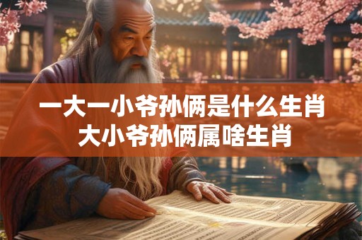 一大一小爷孙俩是什么生肖 大小爷孙俩属啥生肖