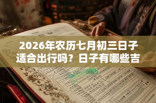 2026年农历七月初三日子适合出行吗？日子有哪些吉时？