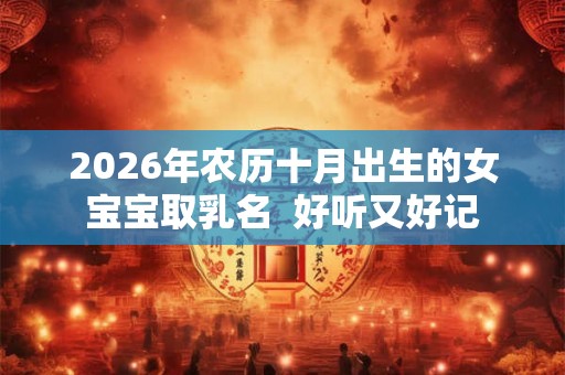2026年农历十月出生的女宝宝取乳名  好听又好记