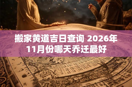 搬家黄道吉日查询 2026年11月份哪天乔迁最好