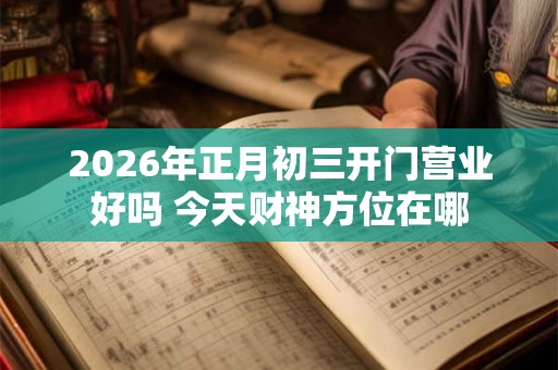2026年正月初三开门营业好吗 今天财神方位在哪