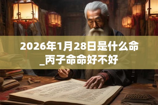2026年1月28日是什么命_丙子命命好不好