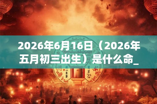 2026年6月16日(2026年五月初三出生)是什么命_命运如何 2026年6月16日(2026年五月初三出生)是什么命_命运如何