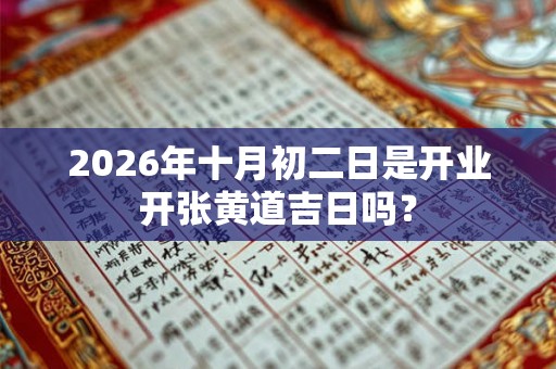 2026年十月初二日是开业开张黄道吉日吗? 2026年十月初二日是开业开张黄道吉日吗?