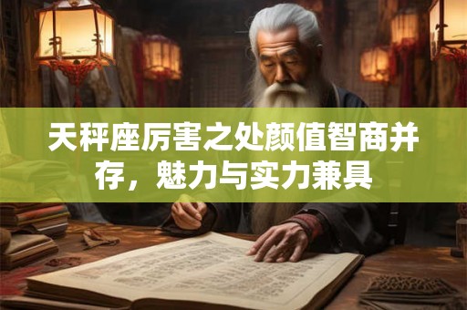 天秤座厉害之处颜值智商并存，魅力与实力兼具
