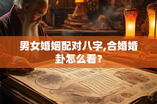 男女婚姻配对八字,合婚婚卦怎么看？