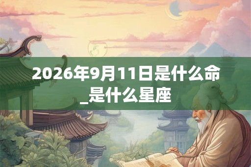2026年9月11日是什么命_是什么星座