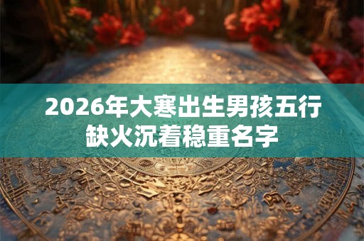 2026年大寒出生男孩五行缺火沉着稳重名字