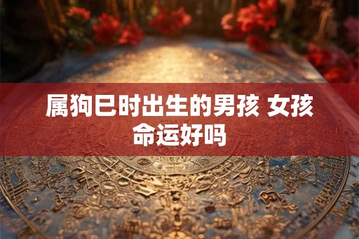 属狗巳时出生的男孩 女孩命运好吗