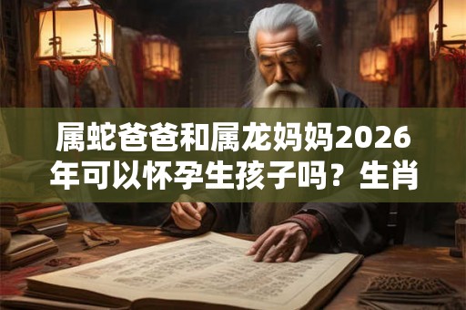 属蛇爸爸和属龙妈妈2026年可以怀孕生孩子吗？生肖合不合？